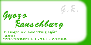 gyozo ranschburg business card